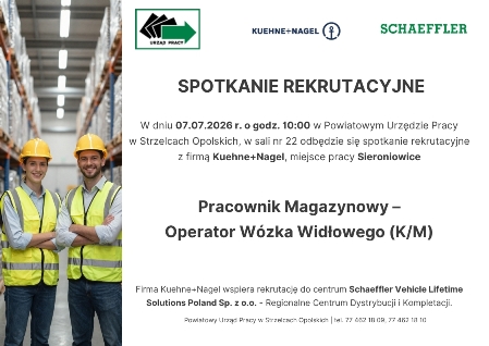 Obrazek dla: Spotkanie rekrutacyjne: Pracownik Magazynowy – Operator...
